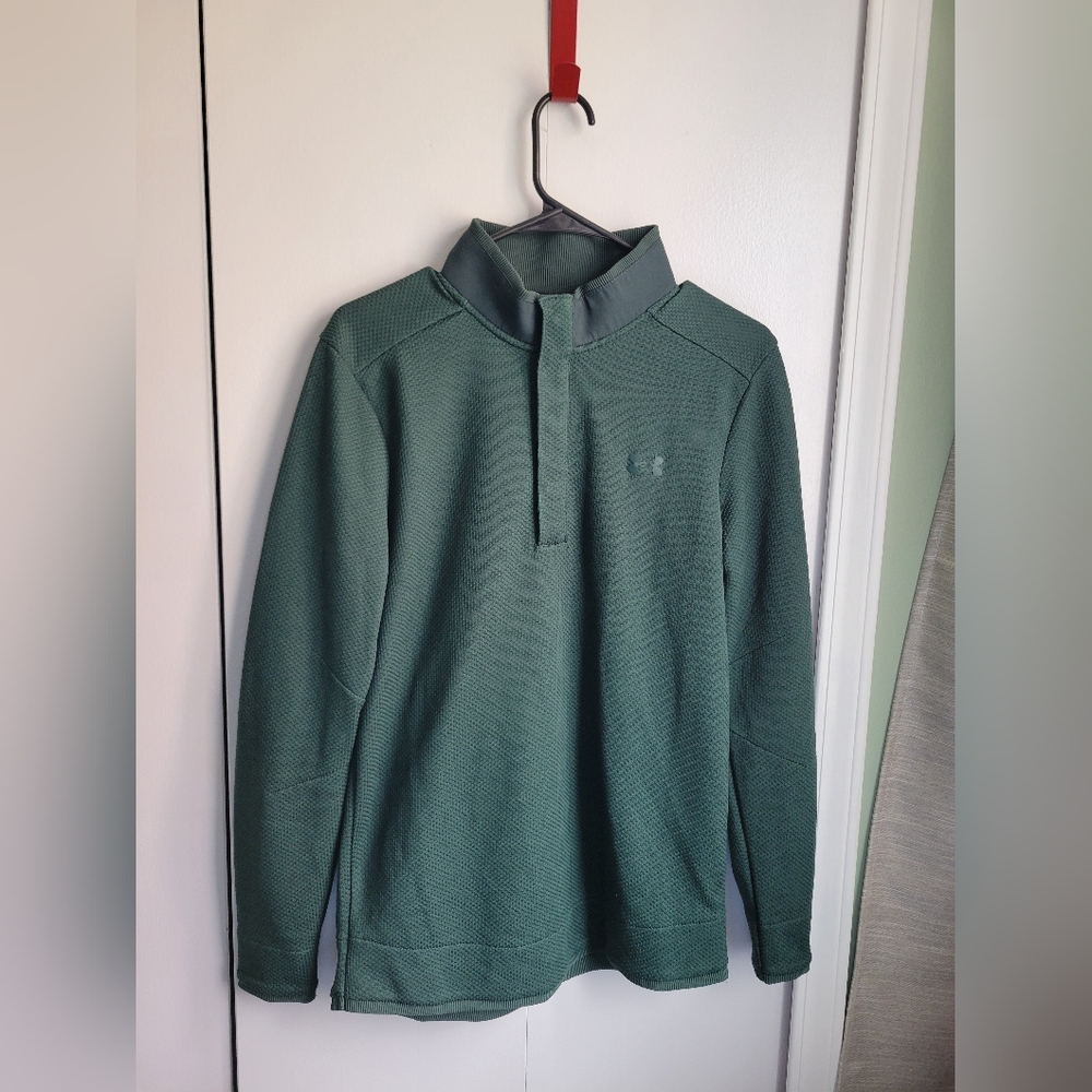 Mens Under Armour Sage Green Quarter-Zip Top